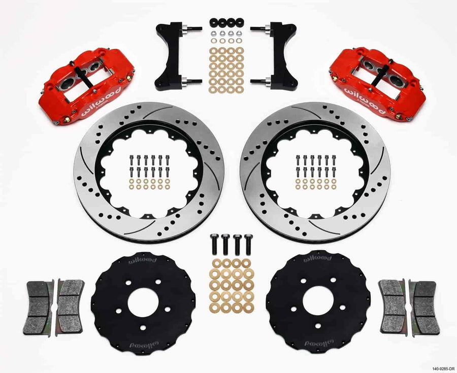 Front Hat Kit FNSL6R, 14.00", Drilled, Red