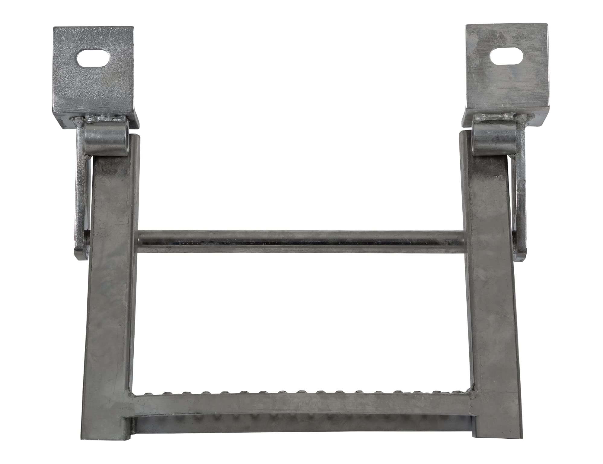 Buyers Products 1-Rung Stainless Steel RS1SS Retractable Truck Step, 17.38 X 15 Inch, Non-Slip Treads with L-Shaped Bracket, 14 Inch Bolt Center, Truck & Trailer Accessories
