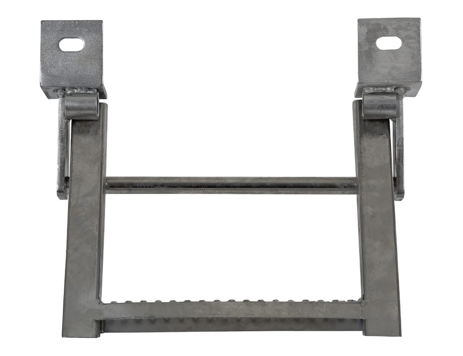 Buyers Products 1-Rung Stainless Steel RS1SS Retractable Truck Step, 17.38 X 15 Inch, Non-Slip Treads with L-Shaped Bracket, 14 Inch Bolt Center, Truck & Trailer Accessories