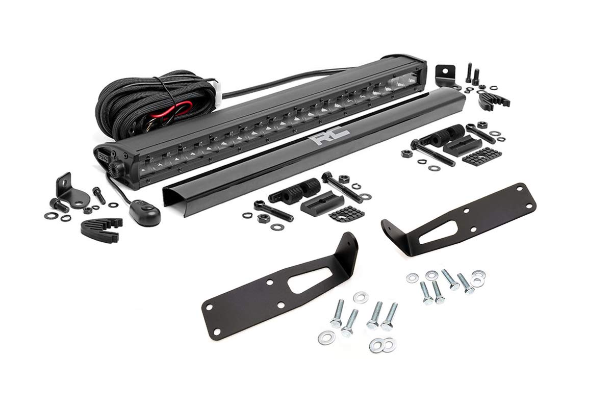 20" Rough Country Single Row LED Light Bar Bumper Kit for Ram 2500/3500 (2003-2018)