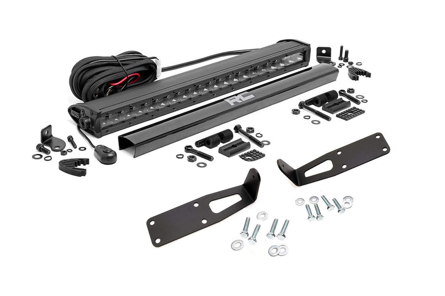 20" Rough Country Single Row LED Light Bar Bumper Kit for Ram 2500/3500 (2003-2018)