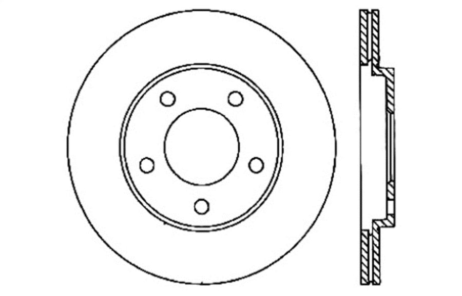 Sport Drilled/Slotted Brake Rotor StopTech 127.61087R (Rear Right), 1 Pack