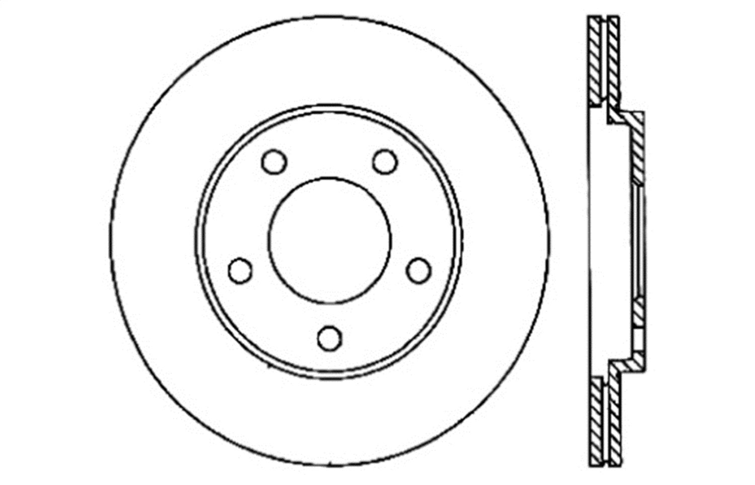 Rear Left StopTech 128.61087L Sport Cross Drilled Brake Rotor