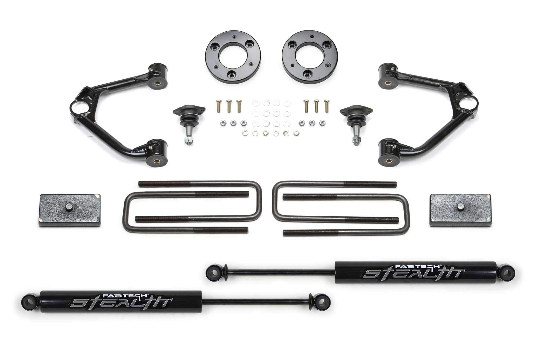 Fabtech Ball Joint K1152M Control Arm Lift System 1.5 in. Lift w/Rear Stealth Shocks Control Arm Lift System