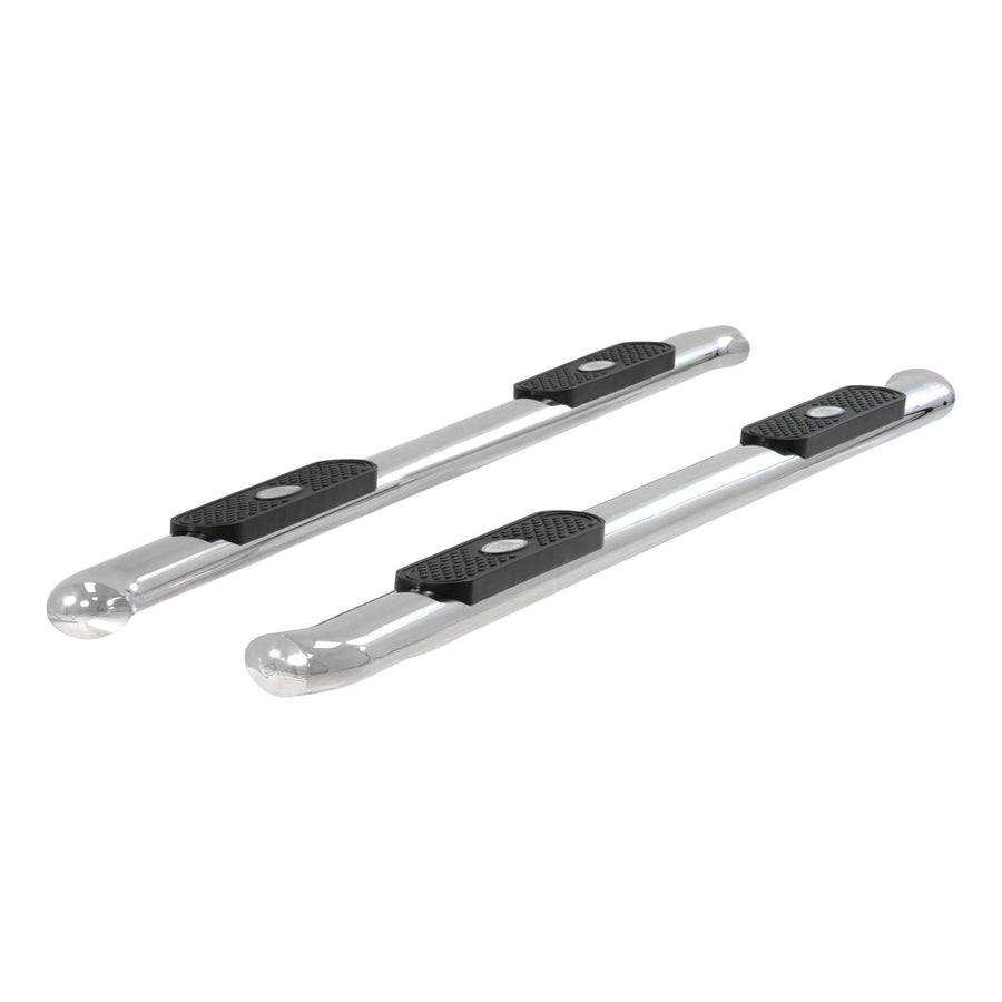 4-Inch Oval Polished Stainless Steel ARIES Nerf Bars, Select Ford F-150, Lightning, F-250, F-350, F-450, F-550 Super Duty