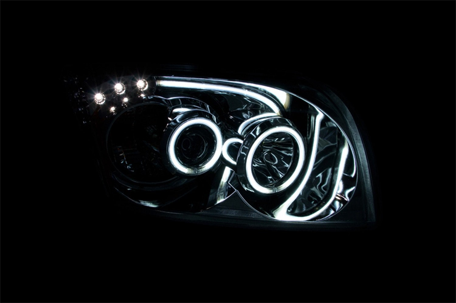 Chrome Clear AnzoUSA Projector Halo Headlight for Dodge Caliber - (Sold in Pairs)