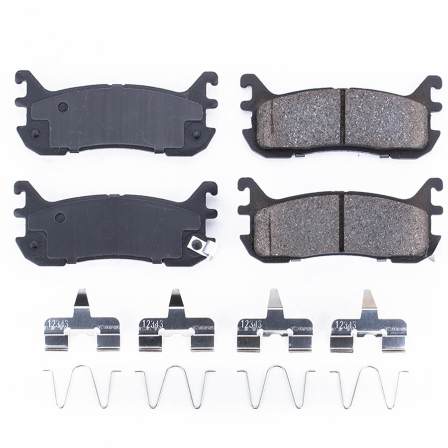 Power Stop Brake Kit Front For Ford Escort 1997-03 |Mazda Miata 1994-97 |Miata 1999-05 |Protege 1995-98 |Mercury Tracer 1997-99 - Ceramic Brake Pads With Installation Hardware, 17-636