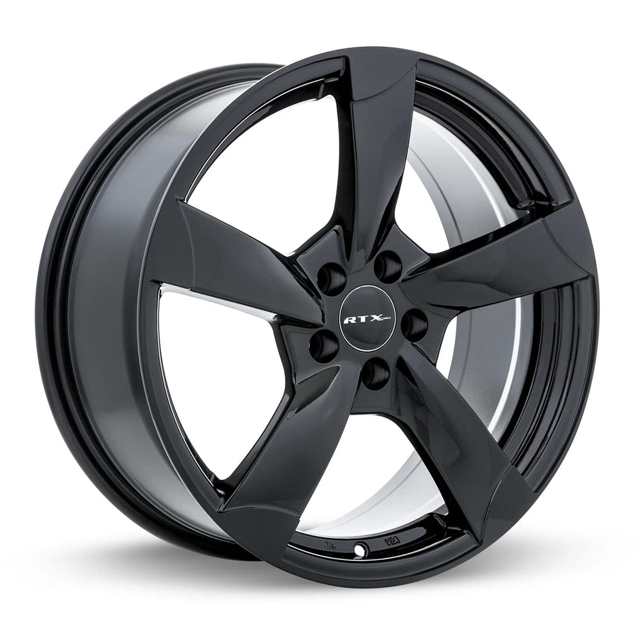 RTX Custom RS2 Wheel - 18x8, 45 Offset, 5x112 Bolt Pattern, 57.1mm Hub - Gloss Black Rim
