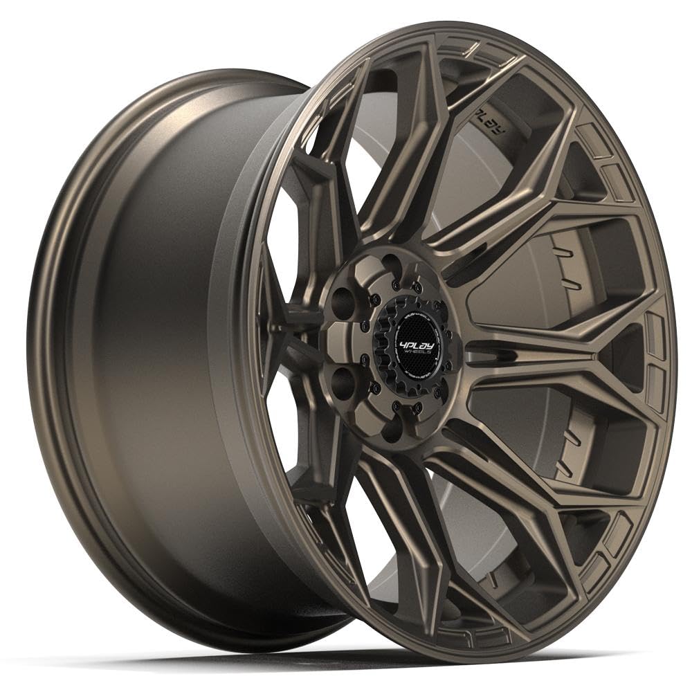 20 Inch 4PLAY Wheels Rim 4P83 Fits 6x135 & 6x139.7 20x10 Satin Bronze (1)
