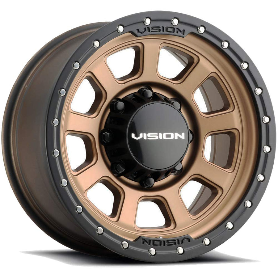 350 OJOS Vision Custom Wheel - 17x9, 12 Offset, 8x170 Bolt Pattern, 125.2mm Hub - Bronze with Black Lip Rim