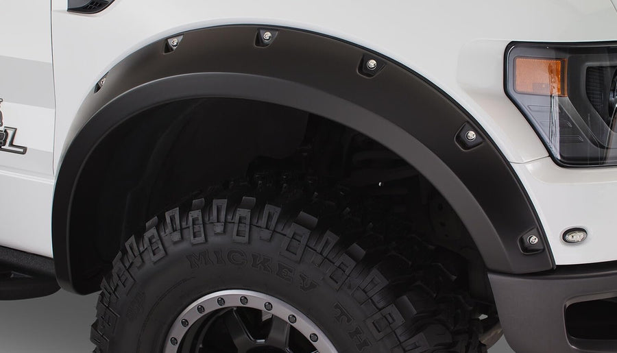 Husky Liners Pocket Style Fender Flares | Fits 2010-2014 Ford F-150 SVT Raptor | Front & Rear, 4-pc Black - 2802938