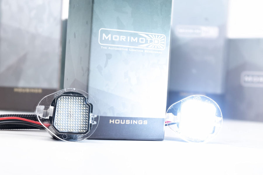 Morimoto XB Puddle Lights Mirror, Black Housing Upgrade, Fits Jeep Cherokee (14-20), Plug and Play Assembly, Easy Install, 5000k Pure White Light, Anti-UV Coating (1x LF72201)