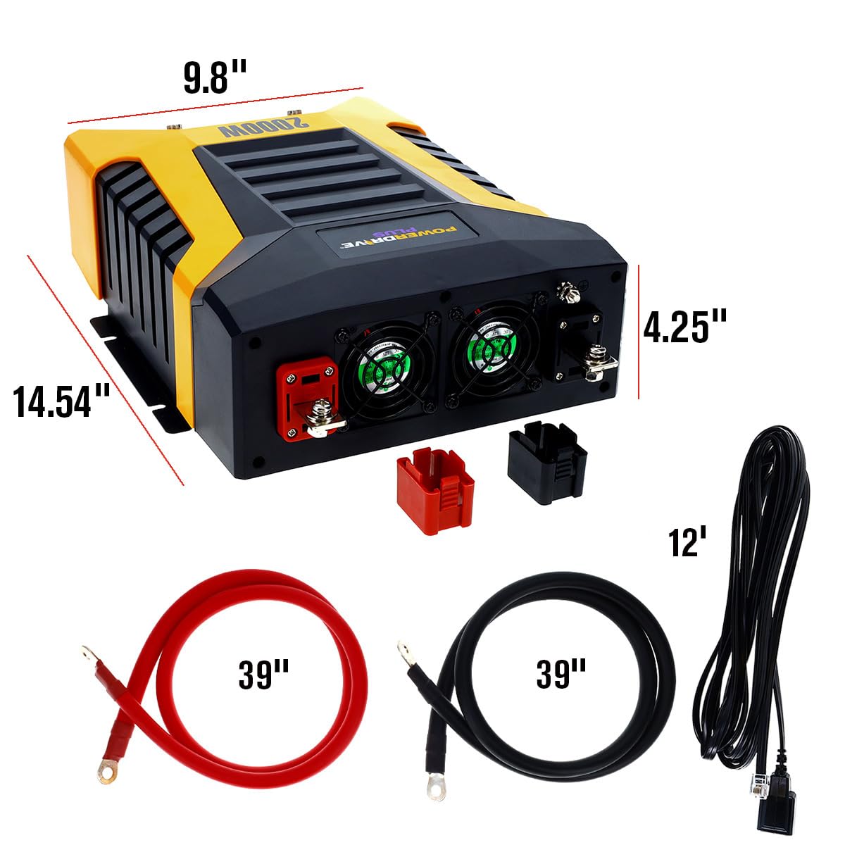 2000 Watt PowerDrive Power Inverter, PWD2000P with Bluetooth Wireless Tech and Remote Control