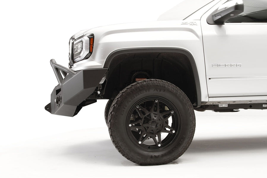 Premium Winch Front Bumper Fab Fours GS16-F3952-1 2 Stage Black Powder Coated w/Sensors Pre-Runner Guard