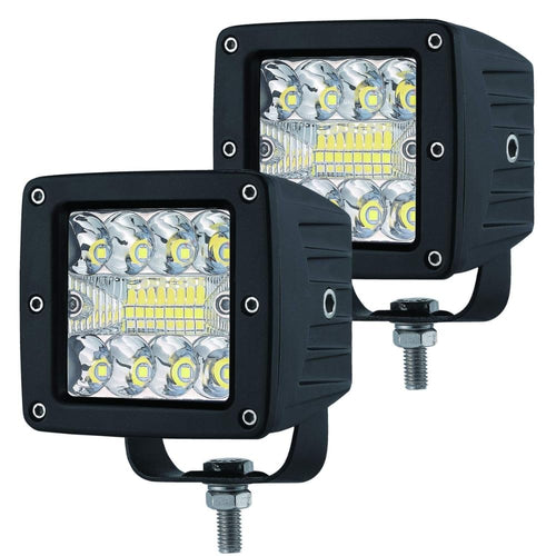 RACESPORT ECO-LIGHT LT Race Sport Lighting RS3X3FECO High Power FLUSH MOUNT Style Auxiliary Lights (Sold as Pairs)