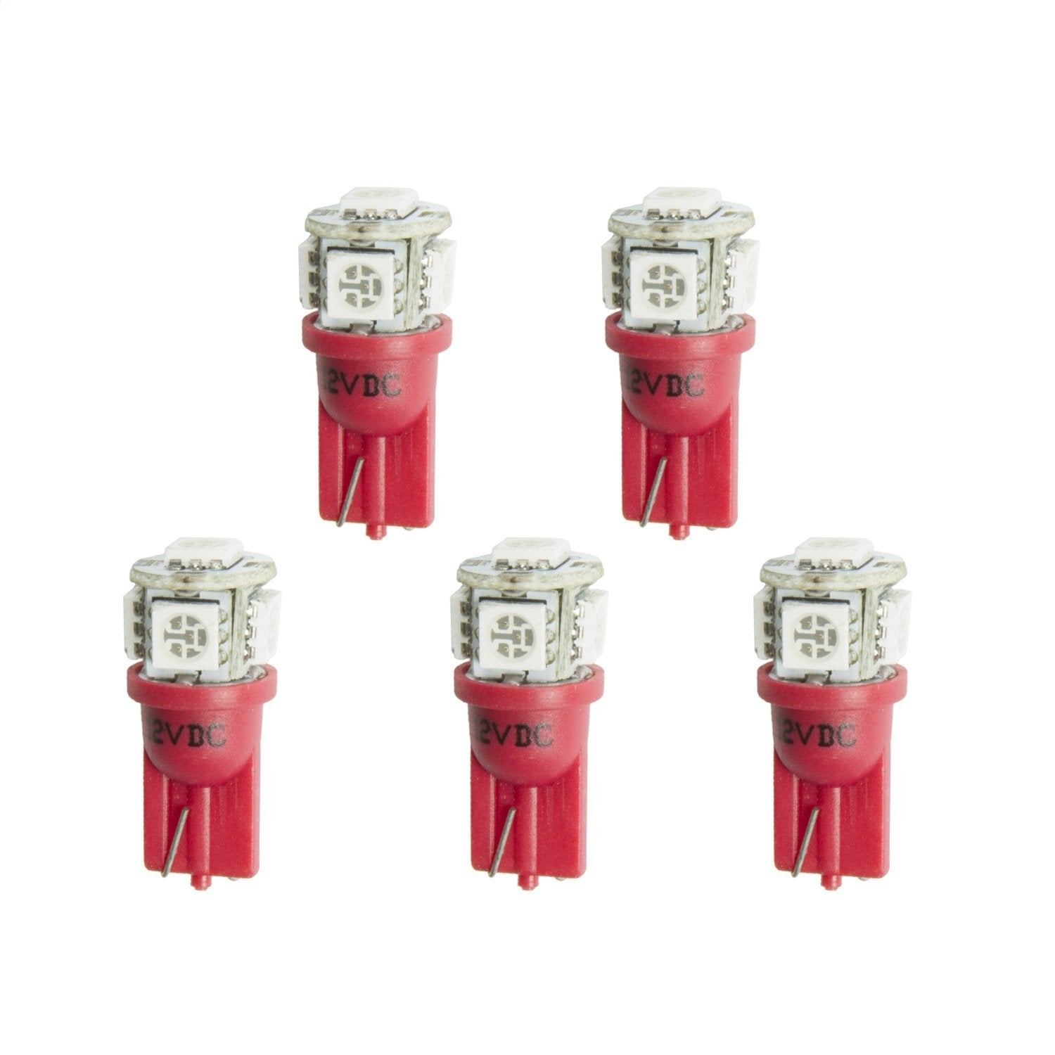 REPLACEMENT LED BULB, T3 WEDGE, RED, 5 PACK