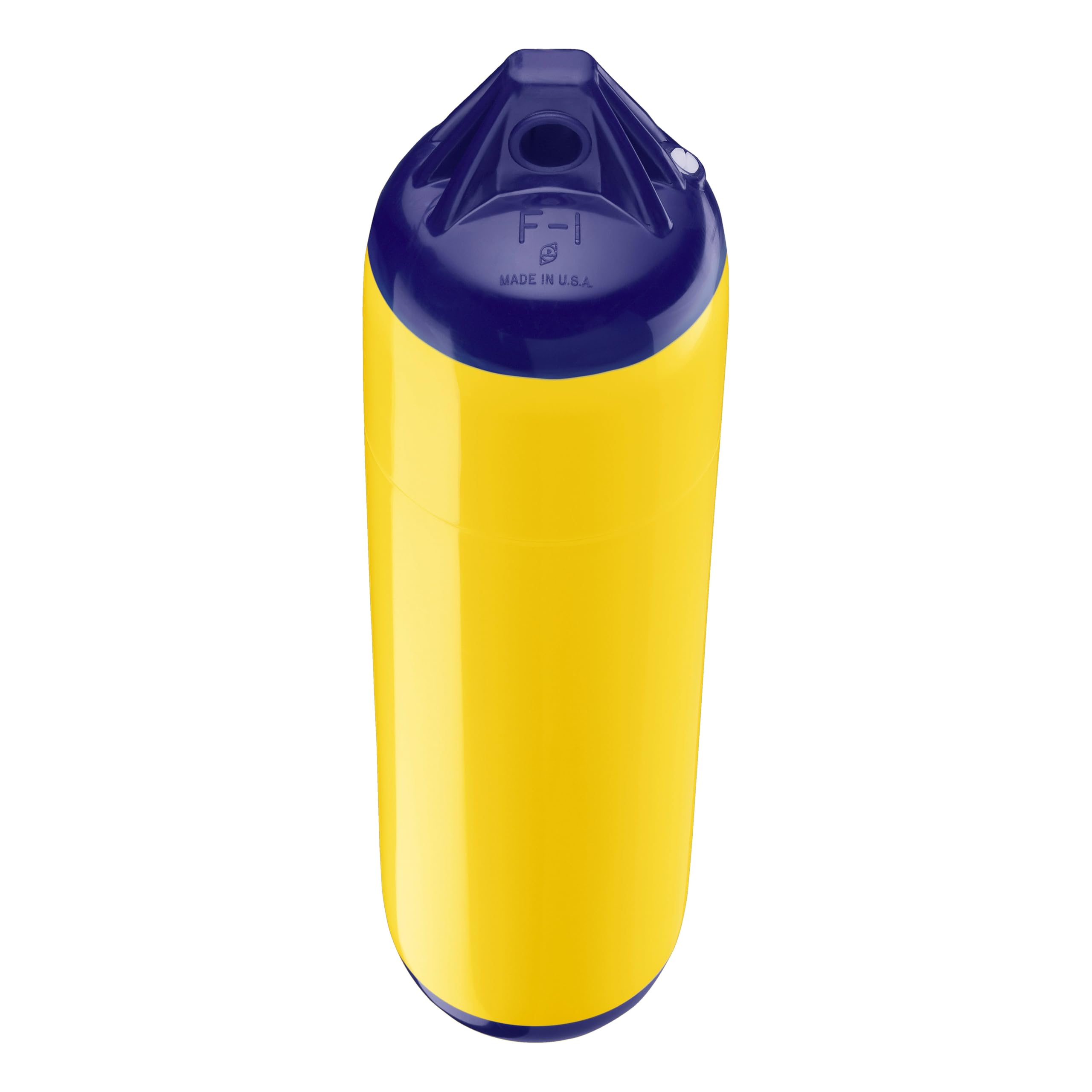 F-1 Standard Polyform Boat Fender Blue Ropehold - Yellow