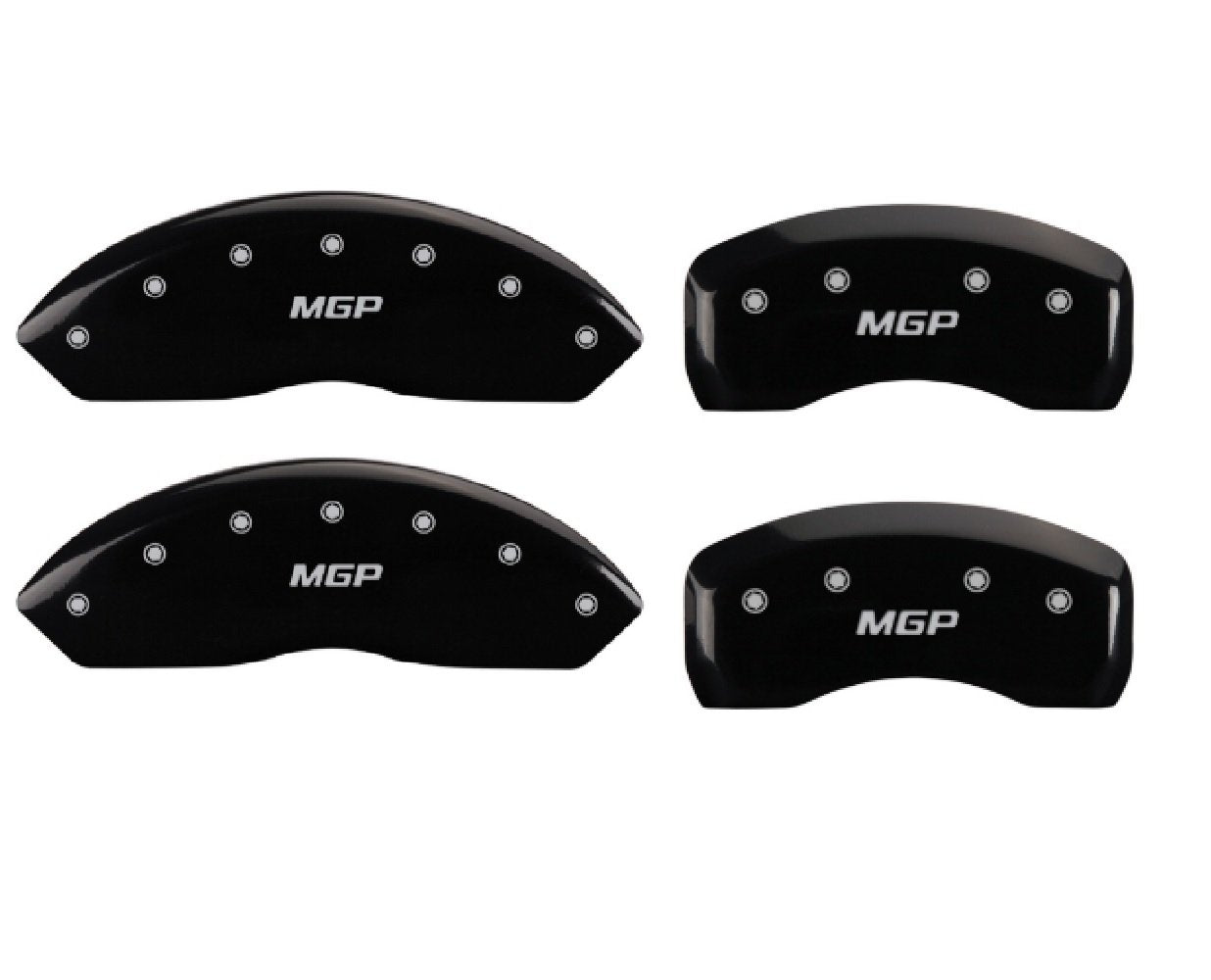 Set of 4 MGP 16235SMGPBK Front and Rear Black Disc Brake Caliper Covers for 2017 Toyota Corolla iM w/ 17" Rims