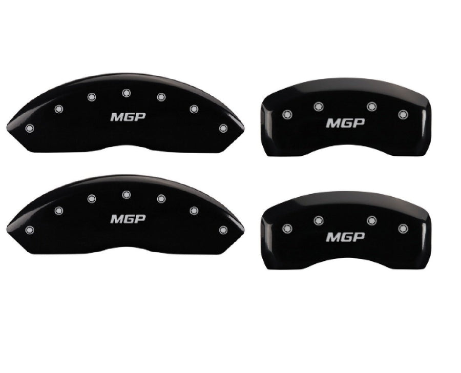 Set of 4 MGP 16235SMGPBK Front and Rear Black Disc Brake Caliper Covers for 2017 Toyota Corolla iM w/ 17" Rims