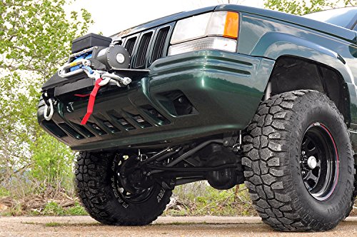Rough Country Winch Plate Mounting for 1993-1998 Jeep Grand Cherokee ZJ - 1049, Black