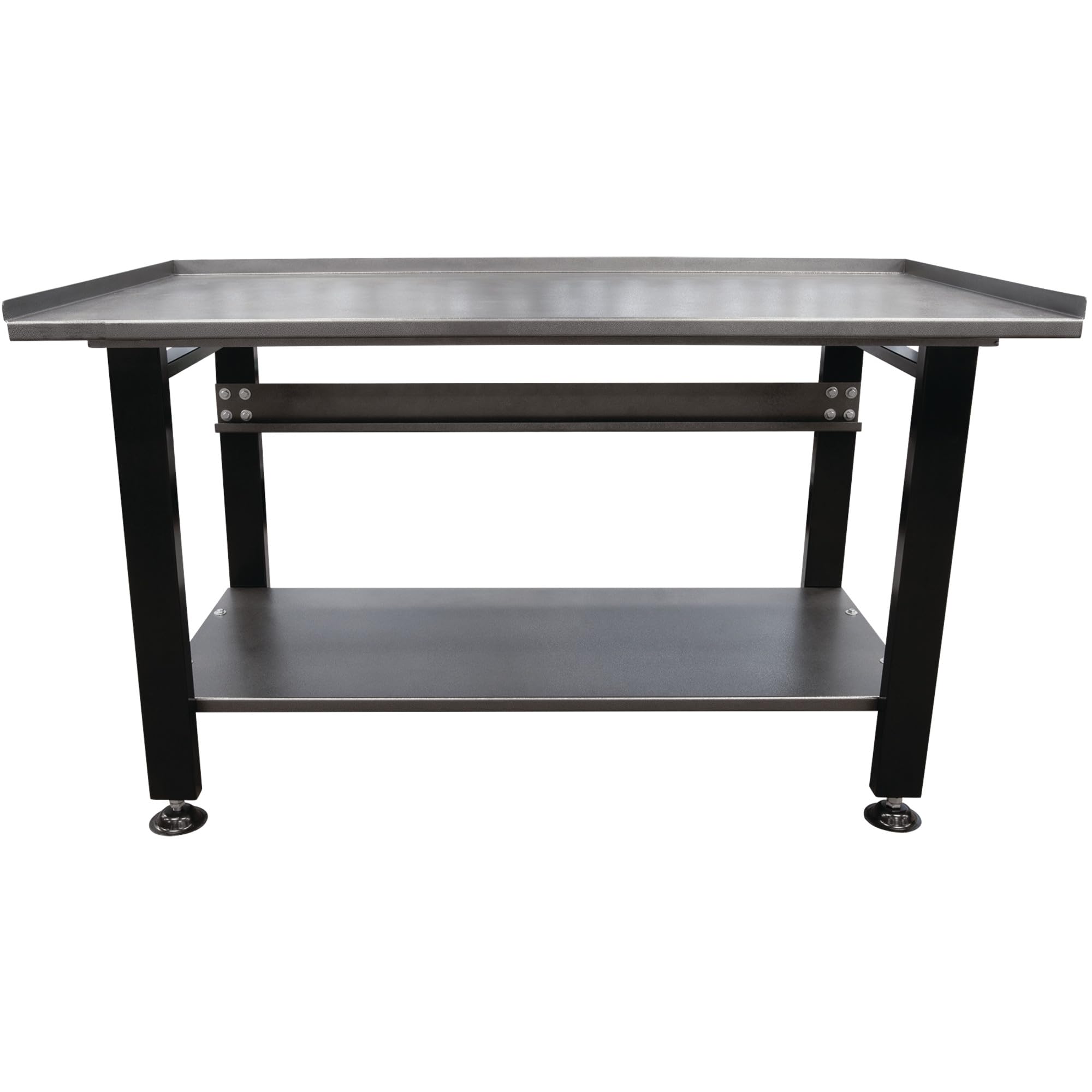 Heavy Duty Performance Tool W54991 Shop Table, Powder-Coated Steel, Bottom Shelf, 1400 Lb. Capacity, Black