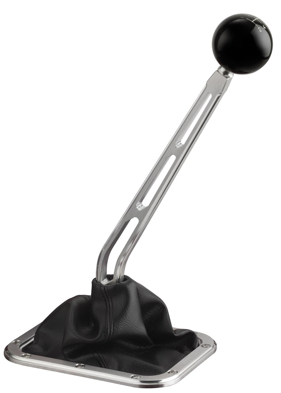 6" Brushed Aluminum Lokar MSL619F Manual Transmission Shifter Lever with Single Bend