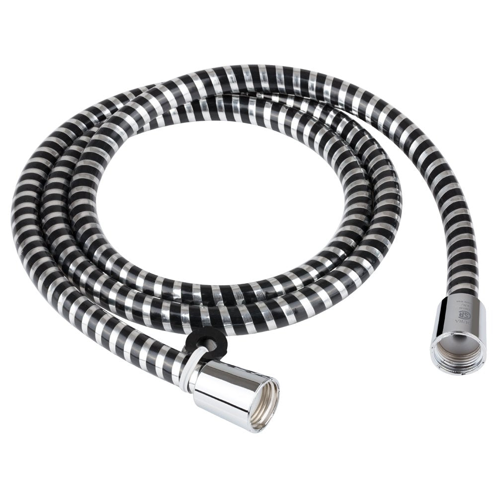 Dura Faucet RV 60-inch Vinyl Shower Hose (Chrome and Black) DF-SA230-CP