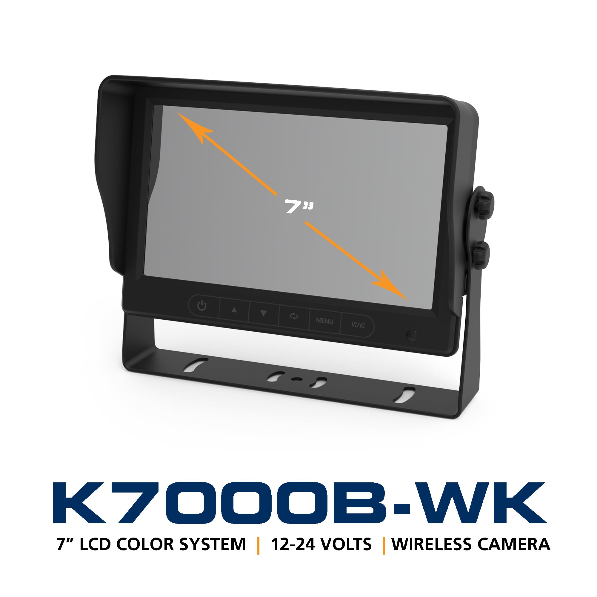 Dashboard Video Camera Kit ECCO K7000B-WK with 7 Inch LCD Color Wireless System