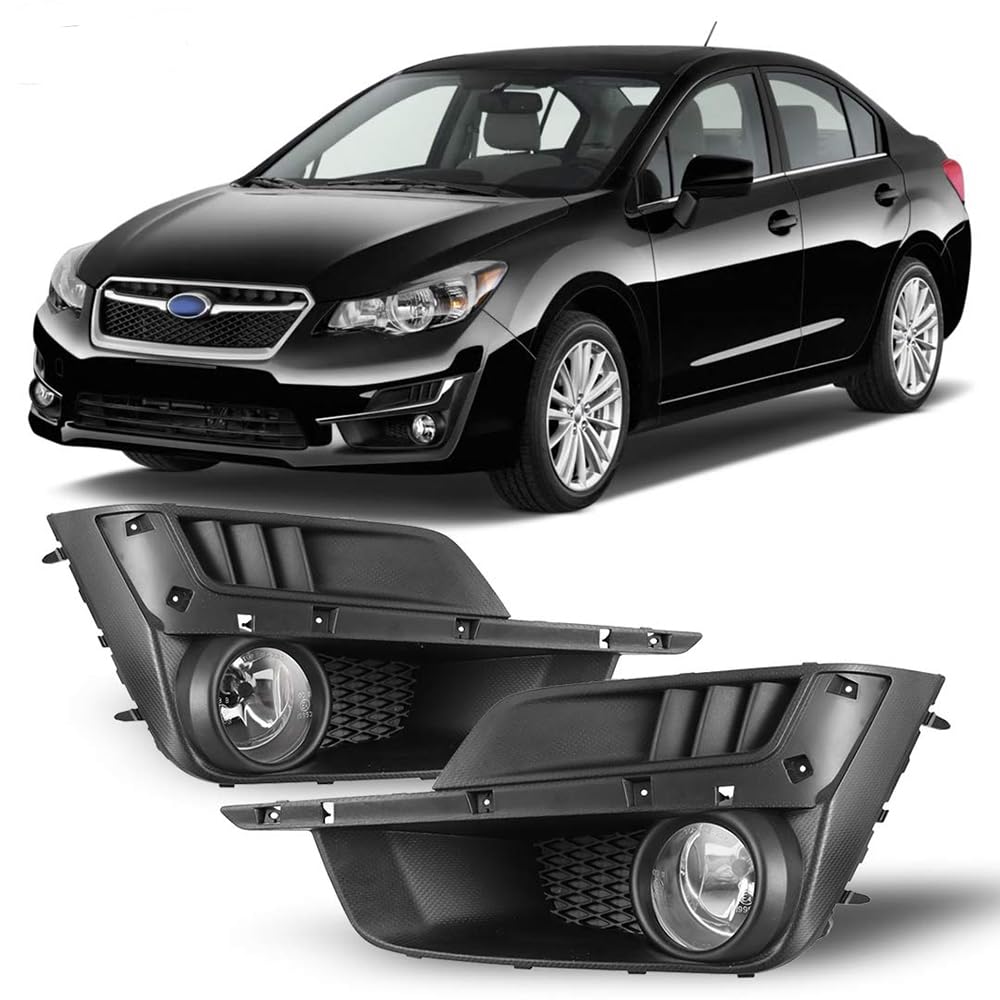 Fog Lights Clear For 2015-2016 Subaru Impreza +Wiring Kit Switch Full Kit