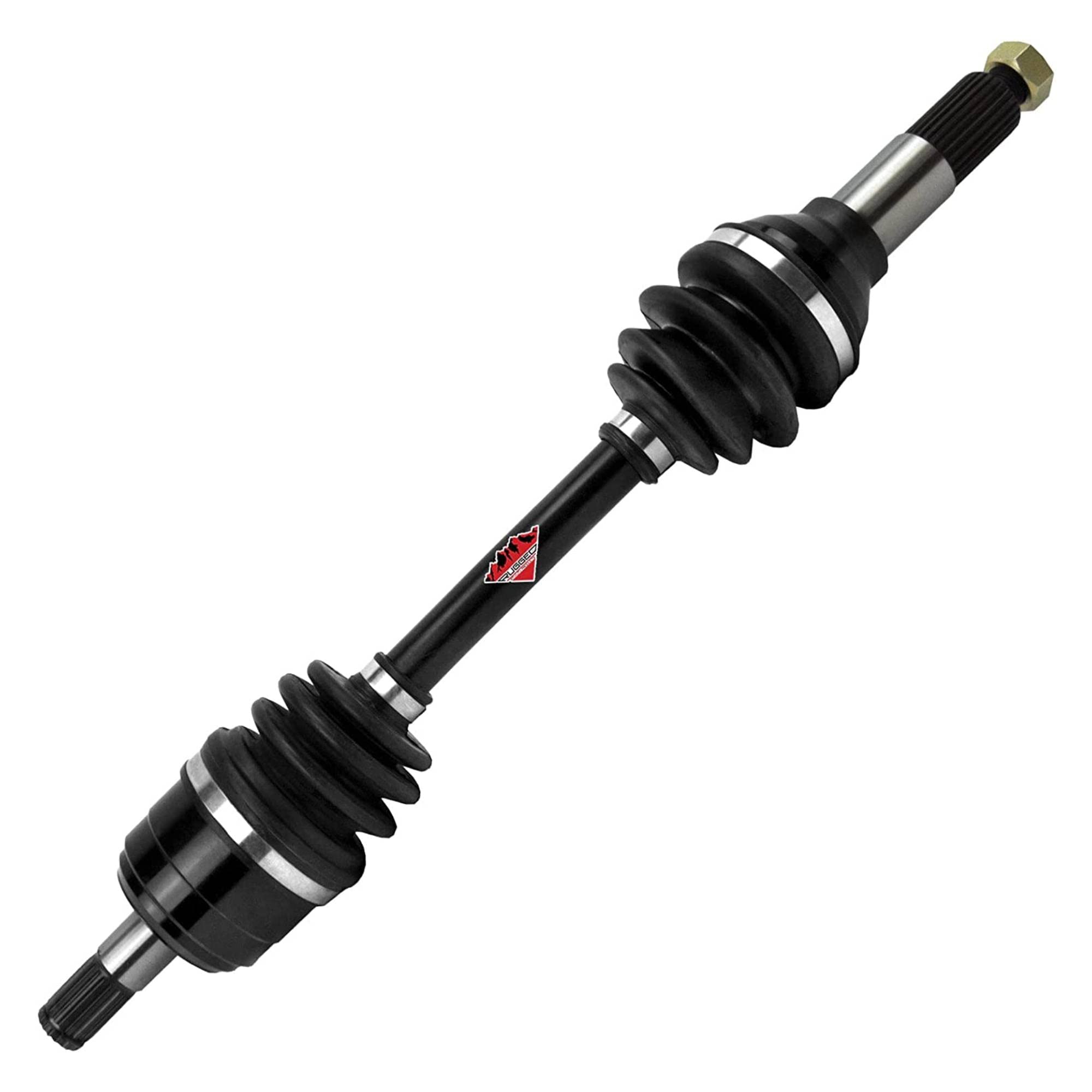 Front Left/Right Rugged Performance Axle for (2001-05) Yamaha Wolverine, Stainless-Steel Clamps Coated for High Protection & Machined Heat Treated Long Life OEM: 4KB-2510F-10-00, 4KB-2510J-10-00