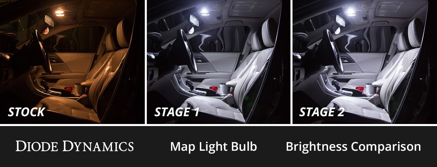 Diode Dynamics interior bulb pack LED compatible with Toyota Camry 2007-2011, Stage 2