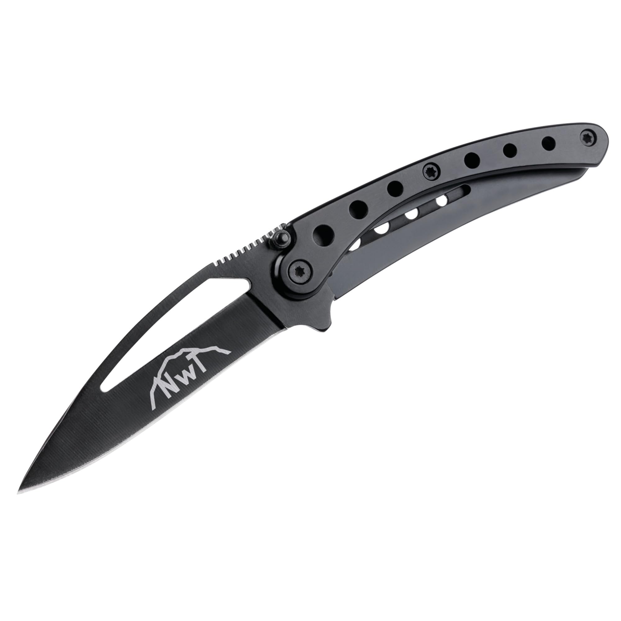 Aneko Performance Tool 5.5-Inch Stainless Steel Pocket Knife, Black