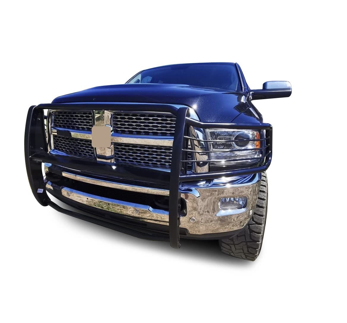 Grille Brush Black Horse Bumper Guard Modular Compatible with 2010-2018 Ram 2500|2011-2018 Ram 3500-17DR01MA