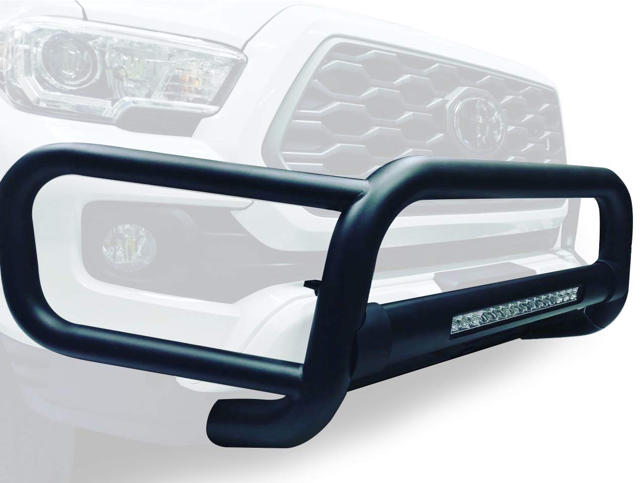 Modular Black Horse Beacon Front Runner Bumper Guard with 20” LED Lights Textured Black Compatible with 2015-2022 Chevrolet Colorado (Excl. ZR2 Models)-BFRG15