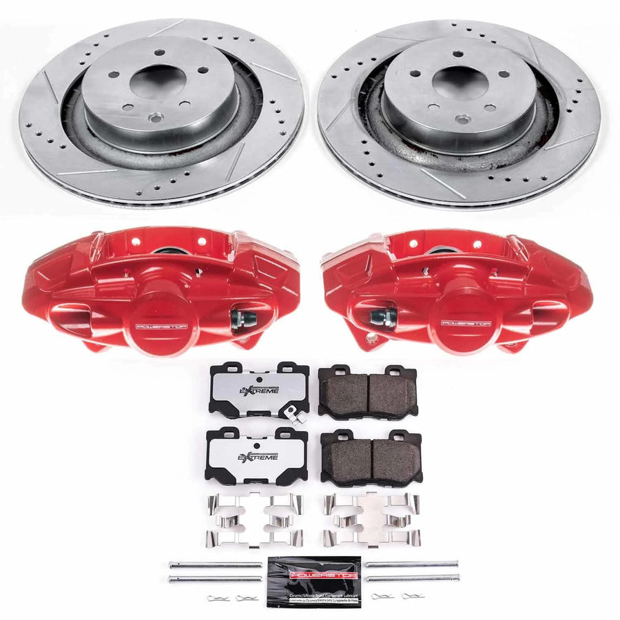 Power Stop Rear KC4732-26 Z26 Street Warrior Brake Kit Infiniti Nissan For INFINITI G37 2008-2013, INFINITI Q60 2014-2015, Nissan 370Z 2009-2019 [Model Specific]