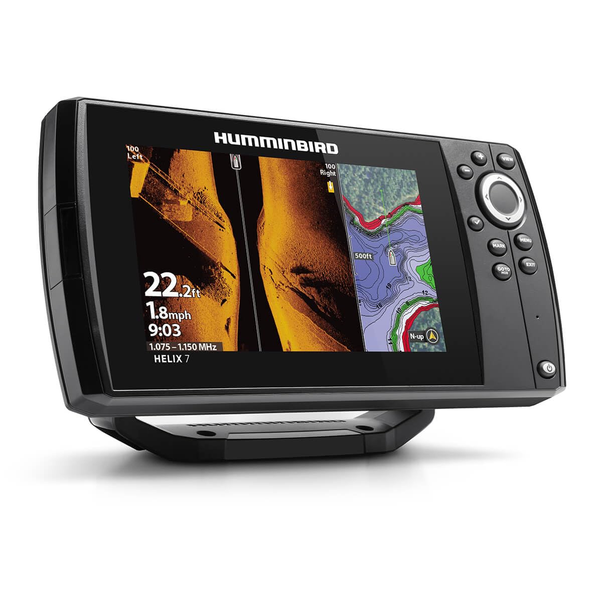 Humminbird G4 Helix 7 GPS Fish Finder with Transducer, MEGA Side Imaging