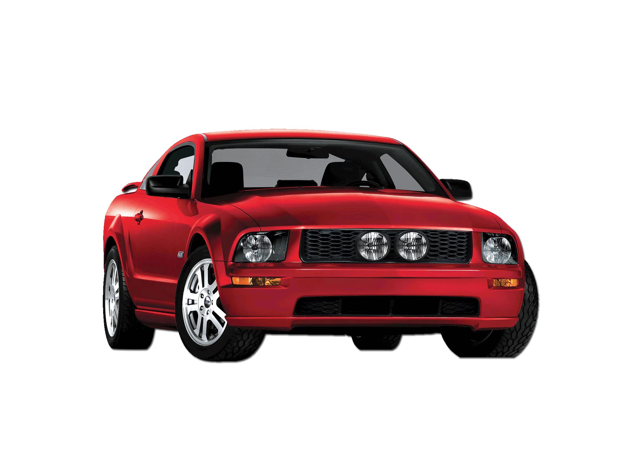 Honeycomb Mesh Front Hood Grille Armordillo USA - Gloss Black Fits 2005-2009 Ford Mustang GT