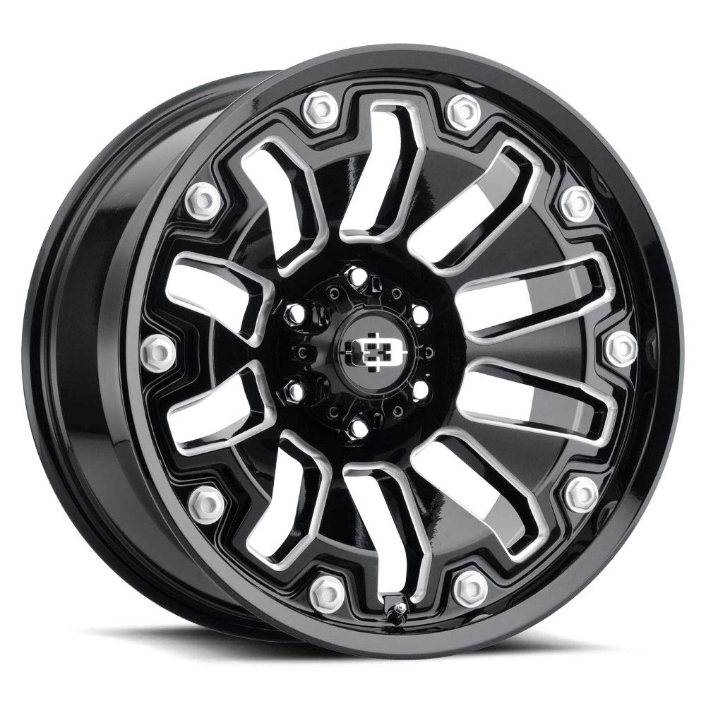 18x9 Vision Armor 362 Black/Milled Wheel Rim 18" Inch +12mm 5x4.5"