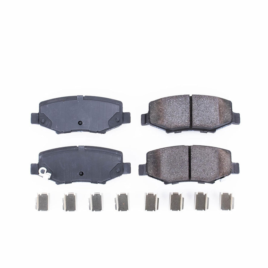 Power Stop Brake Kit Rear For Dodge Nitro 2007-11 |Jeep Liberty 2008-12 |Wrangler 2007-17 |Wrangler JK 2018 - Ceramic Brake Pads With Installation Hardware, 17-1274