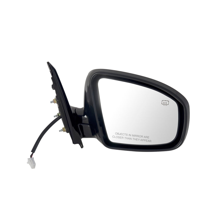 Nissan Pathfinder Passenger Side Mirror, Black, PTM Cover, w/Slot Plug, Heated Power, Foldaway