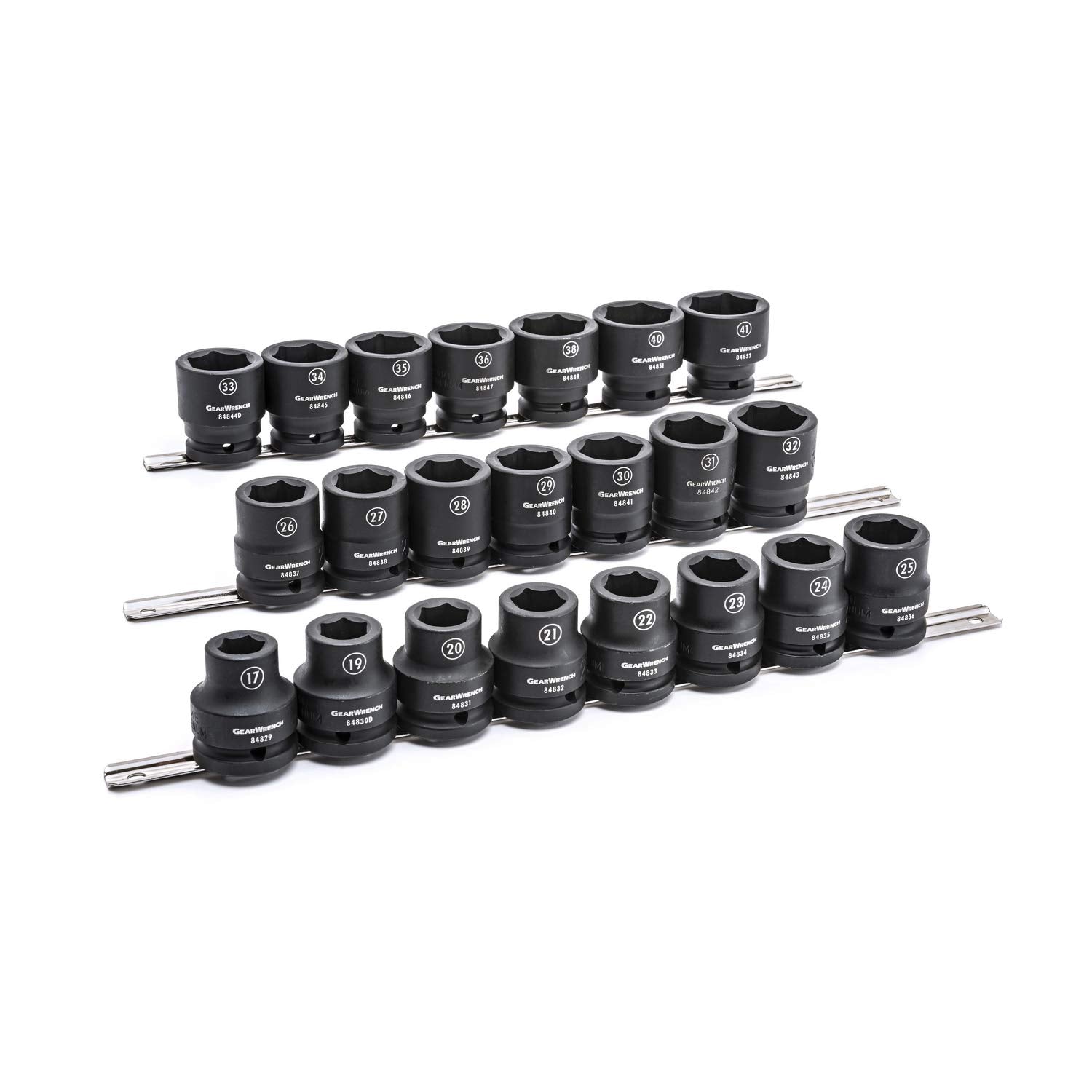 3/4" Drive GEARWRENCH Standard Impact Metric Socket Set 22 Pc., 6 Point - 84973