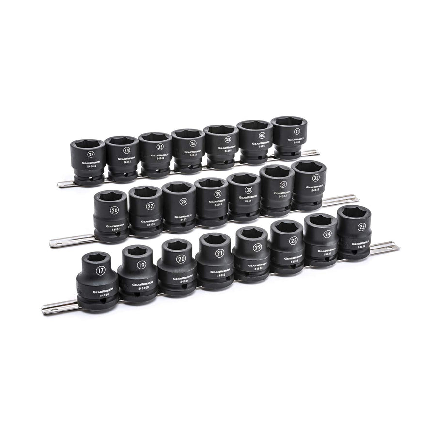 3/4" Drive GEARWRENCH Standard Impact Metric Socket Set 22 Pc., 6 Point - 84973