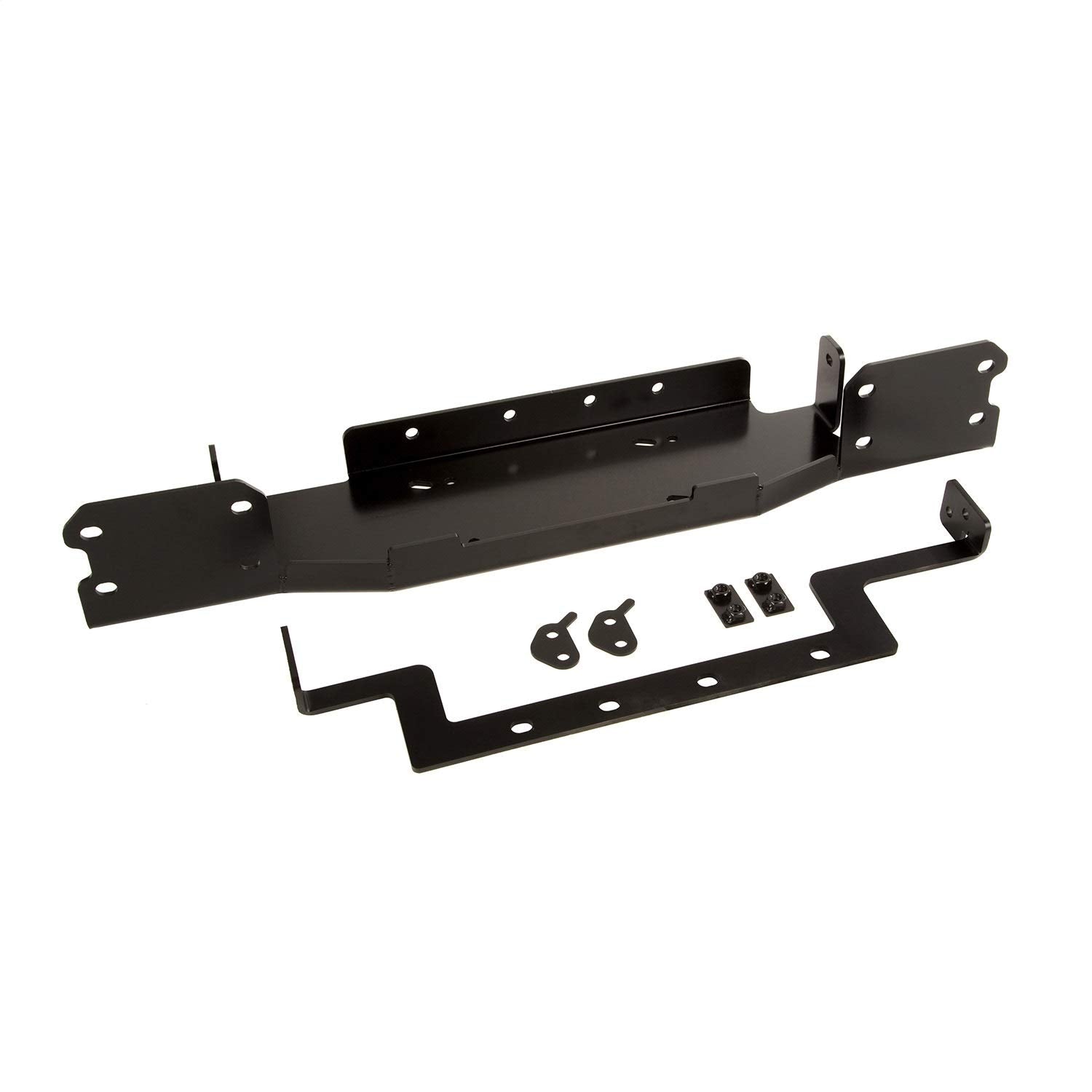 Spartacus Rugged Ridge Bumper Winch Plate | Textured Satin Black, Steel | 11543.16 | Fits JL/JT Bumper from