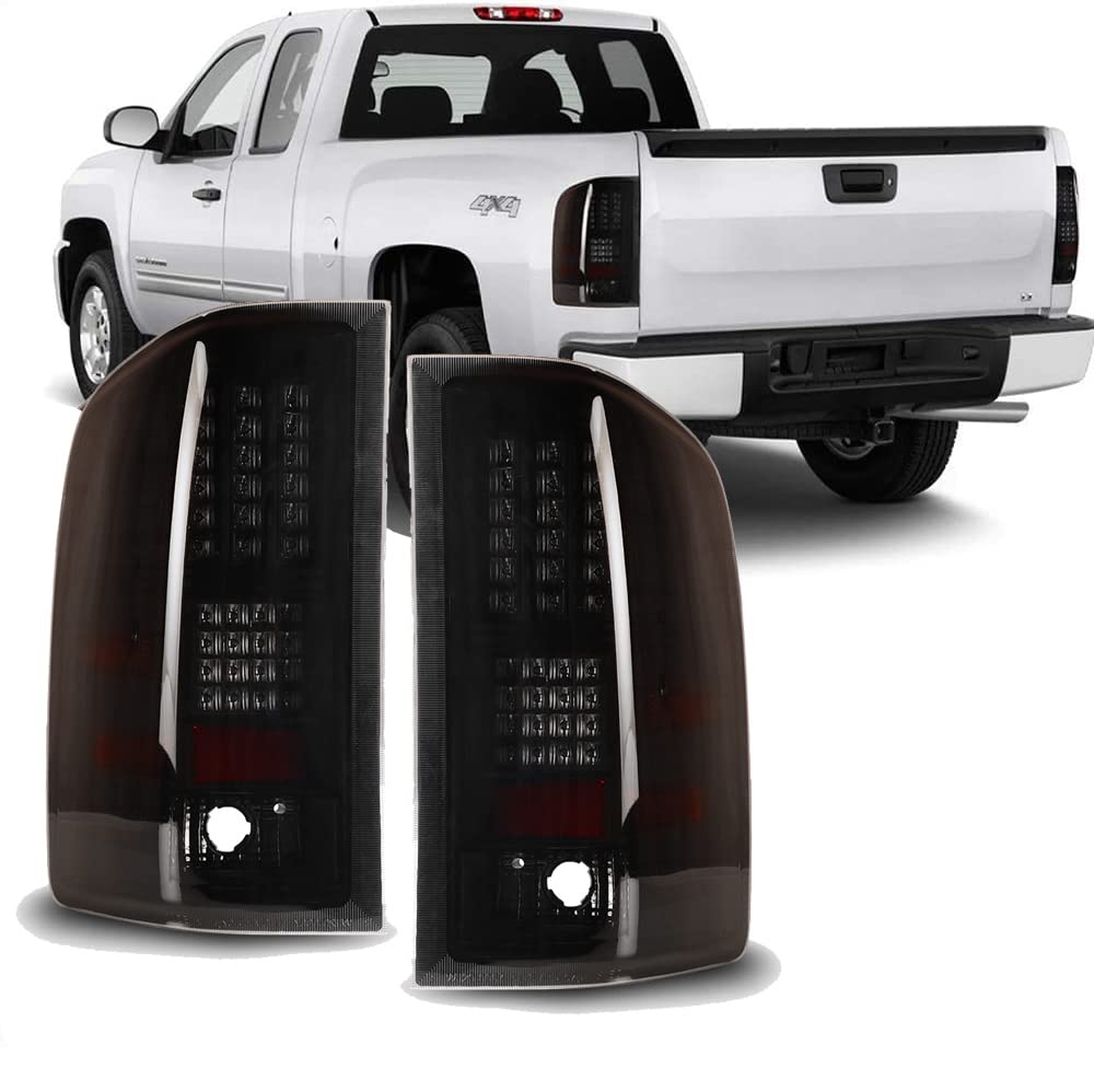 Winjet Tail Lights LED for 2008-2013 Chevy Silverado 1500, 2008-2014 Silverado 2500HD/ 3500HD, 2007 Chevy Silverado 1500/2500/ 3500 New Body, 2007-2014 GMC Sierra 1500/2500 HD/ 3500 HD SL/SLE