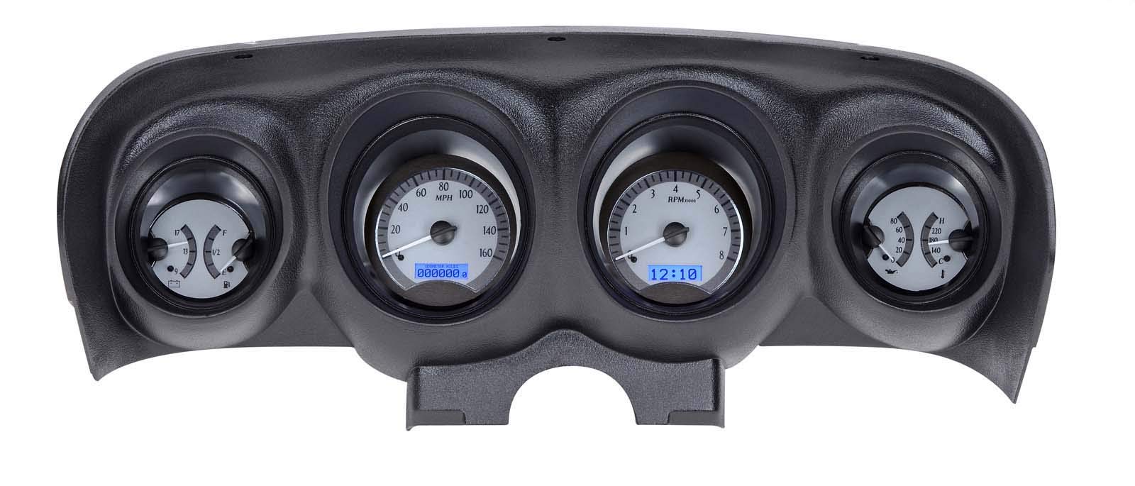 1969 Ford Mustang Restoration Performance VHX System, Silver Face - Blue Display
