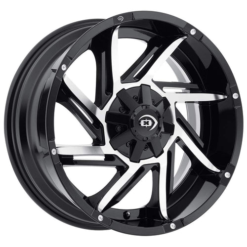 422 Prowler Vision 18x9 5x5.5"/5x150 +12mm Black/Machined Wheel Rim 18" Inch