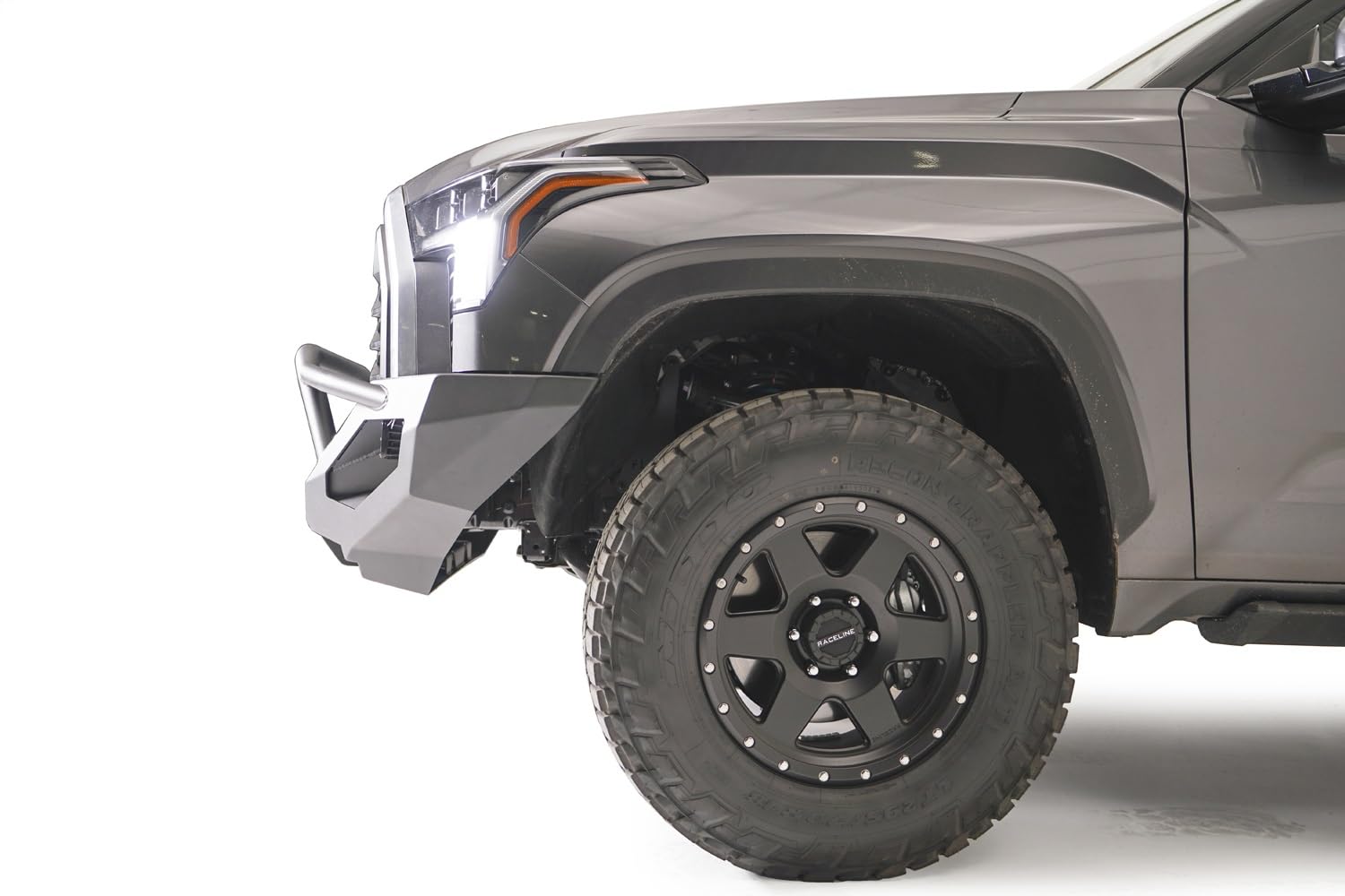 Fab Fours Matrix Front Bumper TT22-X5452-1 fits 22-23 Toyota Tundra - 2 Stage Black Powder Coated - w/Pre-Runner Guard