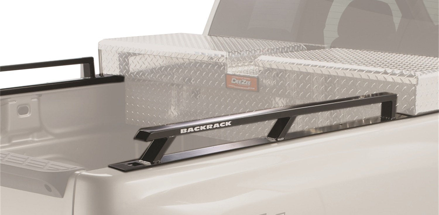 BACKRACK RealTruck Side Rails to use w/ 21" Toolbox | Black, No Drill | 55512TB | Fits 2004-2014 Ford F-150 5.5' Bed