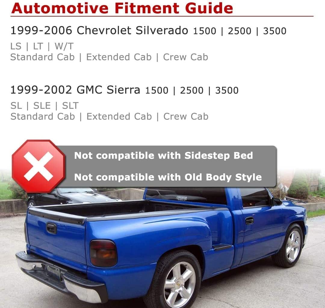 Compatible Winjet with [1999 2000 2001 2002 2003 2004 2005 2006 Chevrolet Silverado] [1999-2003 GMC Sierra] Tail lights