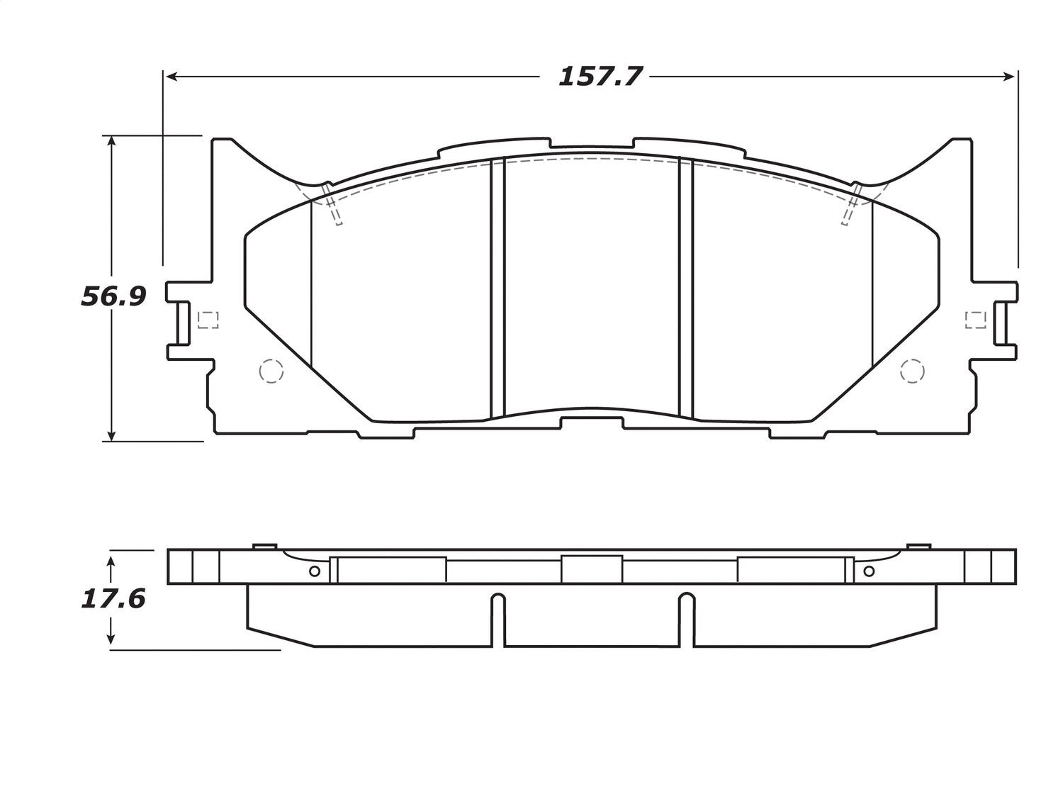 Front StopTech 308.12930 Brake Pads with Shims and Hardware Street